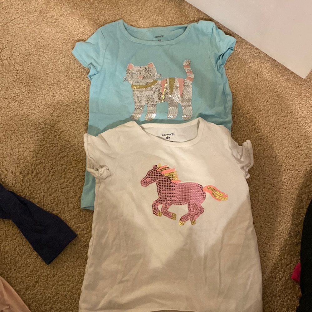Carters 4t glitter tshirts
